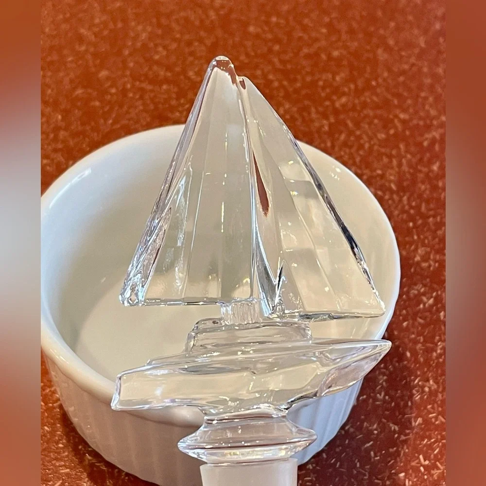 Mikasa Regatta Crystal Sail Boat Wine Bottle Stopper